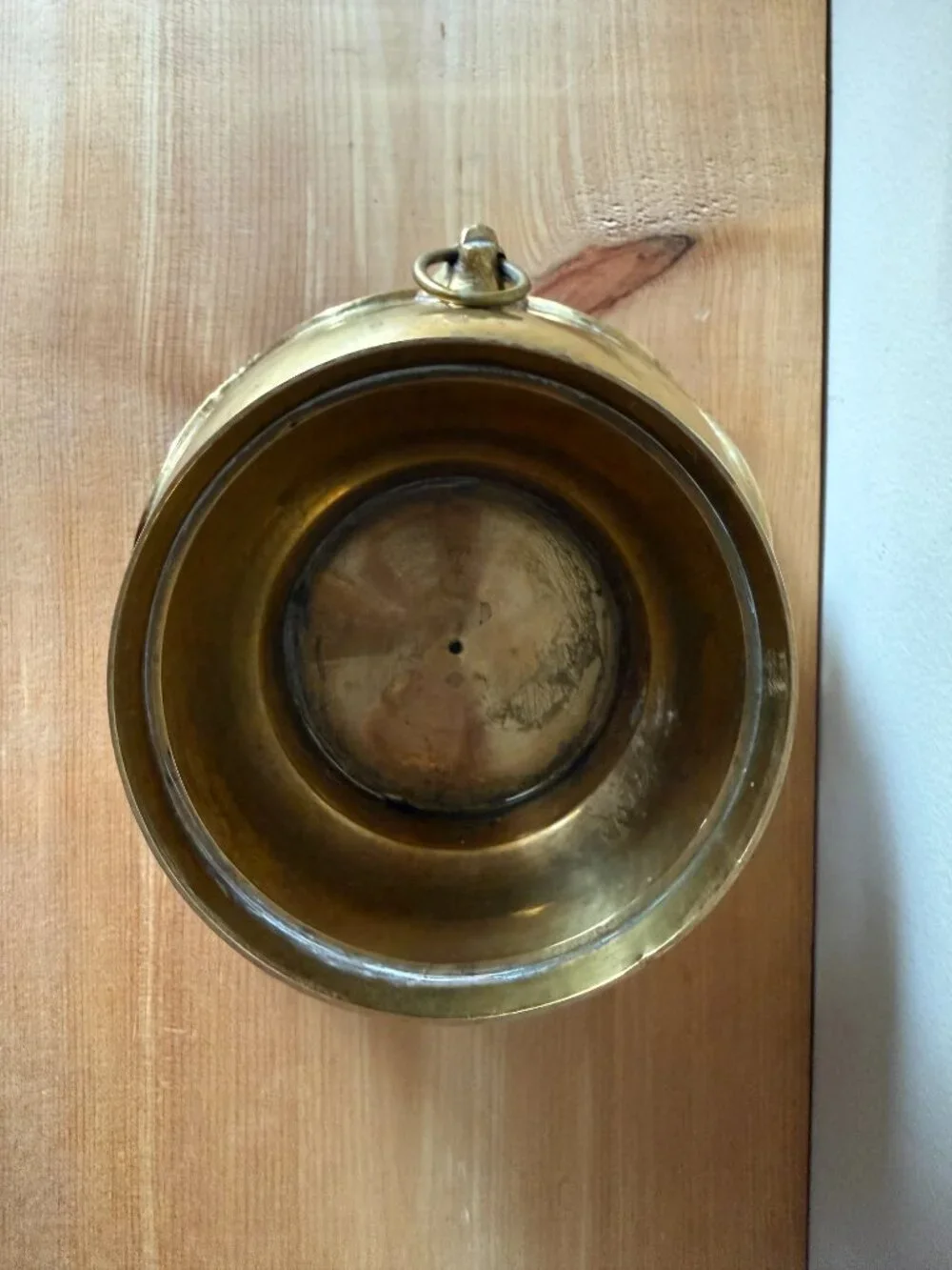 Vintage Brass Lion Head Pedestal Bowl | Scalloped Monteith Centerpiece